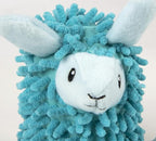 goDog Llamas Noodle Squeaky Plush Dog Toy, Chew Guard Technology - Blue, Small