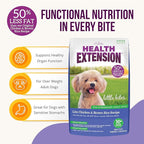 Health Extension Little Bites LITE Dry Dog Food, Chicken & Brown Rice for Toy and Small Breeds, Supports Healthy Weight, Digestion, Coat & Joint Health with Probiotics & Superfoods, 4 lb Bag