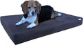 Dogbed4less Medium Large Orthopedic Dog Bed with Memory Foam for Pet, Waterproof Liner, Washable Microsuede Espresso Cover, 37X27X4 Inch
