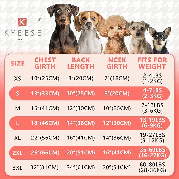 KYEESE Dog Sweater Warm Turtleneck Small Dogs Sweater Stretchy Knitwear Cat Clothes with Gingham Patchwork Comfy Pet Coat for Fall Winter Cold Weather Soft Pullover Dog Sweaters for Small Dogs Male