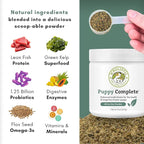 Wholistic Pet Organics Puppy Complete - Dog Multivitamin Powder - 8 Oz - Daily Dog Vitamins & Supplements for Homemade Food - Immune System, Skin, Coat & Overall Health - Small and Large Breed Puppies