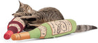 KittiLush 2-Pack Organic Silvervine Catnip Substitute Toys for Cats & Kittens | 100% All-Natural Wild Harvested Silvervine | 2 Refillable Wine Bottle Kicker Cat Toys