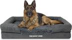The Dog’s Bed, XL Grey Fur 43.5x34,Memory Foam, Pain Relief: Arthritis, Hip & Elbow Dysplasia, Post Surgery, Lameness, Supportive, Calming, Waterproof Washable Cover, Veterinary Approved