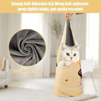 Cat Grooming Wrap,Anti-Escape Cat Wrap for Grooming,Self-Adherent Soft Cat Blanket to Wrap,Clip Nails, Anti-Bite, Anti-Scratch,Cat Calming Wrap,Cat Burrito Wrap,Swaddle Wrap Pet Tool Large Size
