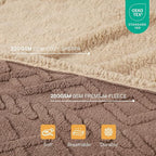 Waterproof Pet Blanket, Liquid Pee Proof Dog Blankets for Sofa Bed Couch, Reversible Sherpa Fleece Furniture Protector Cover for Small Medium Large Dogs Cats,Khaki Large（65" x 57"）