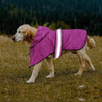 Waterproof Dog Raincoats - Hooded Raincoats for Dogs, Adjustable Reflective Dog Rain Coat, Windproof Dog Rain Jacket Pet Rain Slicker Poncho for Small, Medium, Large Dogs (Large, Pink)