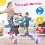 Flooyes Skip Ball for Kids, Ankle Skip Ball Toy with Counter, Timer and Cal Calculator, Girl Birthday Gifts for Age 6 7 8 9 10+, Rechargeable Colorful Flash Wheel Skip Ball for Girls Women