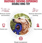 SuperChewy Tough Dog Double Ring Toy | Lifetime Replacement | Strong Natural Rubber | Great Dog Pull Toy for Exercise | Tug Toys for Dogs | Ultra Durable Chew Toys for Aggressive Chewers