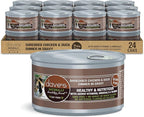 Dave's Pet Food Grain Free Wet Cat Food (Shredded Chicken & Duck in Gravy), Naturally Healthy Canned, Added Vitamins & Minerals, Wheat, Gluten, & GMO-Free, 2.8 oz (24 Pack)