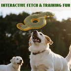 Ring Snake Squeaky Dog Toy, New 2025 Indestructible Dog Toy for Tug of War, Stuffed Toy with Two Tough Layers, Interactive Tug Training to Keep Them Busy, Green