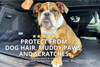Bulldogology SUV Cargo Liner for Dogs 55"x106" Heavy Duty Pet Trunk Cargo Cover - Dog Car Seat Cover Waterproof Nonslip - Dog Hair, Muddy Paws, Scratches Cover Protector for Cars Vans (X-Large, Black)