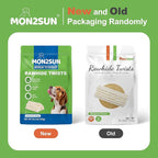 MON2SUN Dog Rawhide Twist Sticks Natural 5 Inch Thin Sticks Rawhide Chews Treats for Puppy and Small Dogs 120 Count