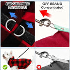 EXPAWLORER Dog Hoodie Fleece Sweater Vest, Plaid Dog Sweatshirt Fall Winter Pet Clothes with Leash Ring, Sleeveless Warm Cozy Puppy Clothing for Cat Small Medium Large Dogs Girl Boy, Checkered S