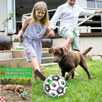 Dog Soccer Ball Toys with Straps, 6'' Interactive Dog Toys for Tug of War, Puppy Birthday Gifts, Dog Tug Toy, Dog Water Toy, World Cup Durable Dog Balls for Small Medium Dogs (6 Inch - Medium)