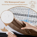 WNPETHOME XXL Extra Large Dog Bed, Washable Dog Couch with Removable Waterproof Cover, Orthopedic Large Pet Sofa Bed with Bolster Sides for Sleeping