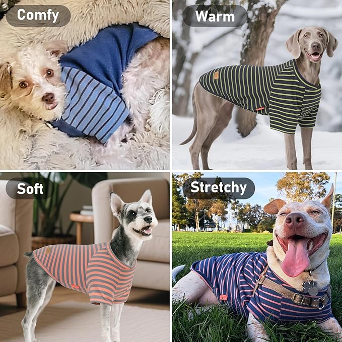 KYEESE 3Pack Dog Sweater Soft Pets Sweaters Lightweight Pet Coat Comfy Dog Sweaters for Large Dogs Dogs Sweatshirt with Sleeves Stretchy Pet Fleece Sweater Pullover Pets Clothes for Cold Weather