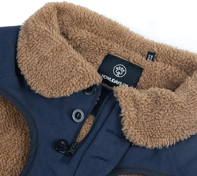 Sedona Dawn Dog Winter Jacket with Sherpa Fleece Lined Canvas for Medium and Large Breeds - Cold Weather Coat | 55 (M)