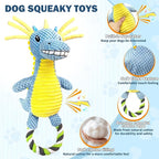 Squeaky Dog Toys for Large Dogs- Tough Squeaky Dog Toys to Keep Them Busy- Durable Plush Stuffed Chew Toy for Boredom, Tug of-War, for Small Medium Large Dogs (Blue)