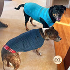 KYEESE Dog Sweater Warm Turtleneck Medium Dogs Sweater with Gingham Patchwork Comfy Pet Coat for Fall Winter Cold Weather Soft Pullover Dog Sweaters for Medium Dogs Boy
