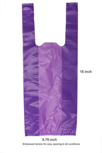 200 Black Easy Open & Easy-tie Handle 15" Strong Leak- Proof Poop Bags, Dog Waste Bags Made in USA (not on rolls) (Purple)