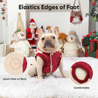 Fleece Lining Extra Warm Dog Hoodie in Winter for Large Dogs Jacket Pet Coats with Hooded,Beige and Red XXL