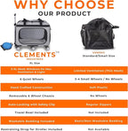 XL Cat & Small Dog Carrier | 25" L x 16" W x 17" H - up to 40 lbs - NOT TSA Compliant - Small Dogs or Large Cat Carrier with Wheels - Extending Handle, 360° Rotation Wheels & Extra Ventilation