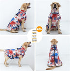 Large Dog Coat with Harness Built-in, Waterproof Reflective Fleece Lined - Warm Windproof Winter Jacket with Back Zipper, Cold Weather Snow Dog Coats - American Flag - XL