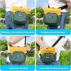LIOPARD Dog Treat Pouch, Training Bag for Pet Walking, Pet Treat Bag with Silicone Liner, Magnetic Closure with Clicker and Belt Clip, 4-Cup Dog Treats Pouch for Outdoor Training (yellow)