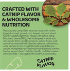 Crunchy Cat Treats – Dual‐Texture Crunch & Creamy Soft Feline Snack Bites for All Life Stages, Great for Training Treat Value Bags (1 Pound, Catnip)