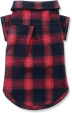 Koneseve Dog Shirt, Pet Plaid Clothes Shirt T-Shirt Sweater Matching Breathable for Small Medium Large Dog Cat Puppy Adorable Casual Cozy Halloween Thanksgiving Christmas Costumes (Red; 7XL)