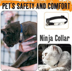 Naruto Breakaway Cat Collars for Girl & Boy Cats | Officially Licensed Naruto Shippuden Hidden Leaf Village Pet Accessories & Gifts, (8.5” to12”) Adjustable Cute Kitten Collar with Bell (Red, Ninja)