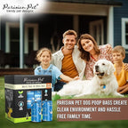 Parisian Pet Ecofriendly Dog Poop Bags Rolls - 320 Count Unscented Poop Bags For Dogs - Leakproof, Extra Thick, 16 Dog Waste Bags Refill Rolls - Prince Blue Doggie Poop Bags - Fits All Dispenser
