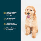 JustFoodForDogs JustFresh Wet Dog Food, Fresh Pet Meals and Toppers with No Preservatives, Resealable Package, Human Grade, Home-Cooked Chicken, 12 oz - 7 Pack