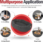 Majestic Pet 32 Inch Suede Calming Dog Bed Washable 32x23x7 (Inch) – Cozy Soft Round Donut Dog Bed with Spine Support for Dogs to Rest Their Head - Pet Bed Medium – Gray (2025)