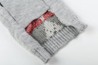 Alemon Grey Argyle Knit Pet Sweaters Clothes for Medium Dogs, Classic Gray Large (L) Size