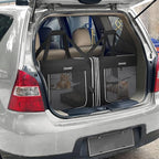 Petskd Portable Double Cat Carrier with Litter Box for Multiple Cats 2in1 Car Travel Carriers 36x17x17in Dual Large Cat Carrier with Safety Locking Zippers for Long Distance Travel