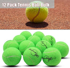 Magicorange Tennis Balls, 12 Pack Advanced Training Tennis Balls Practice Balls, Come with Mesh Bag for Easy Transport, Good for Beginner Training Ball