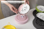 Raised Pet Food and Water Bowl, Cat and Small Dog Bowl, Tilted Ceramic Cat Water Bowl No Spill,15oz, Dishwasher Safe