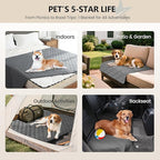 gogobunny 3X Stronger Waterproof Pet Blanket, Scratch Proof Furniture Protector for Dogs Cats, Reversible Cover 30x30 Inch, Dark Grey