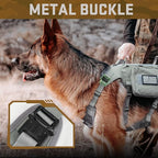 Forestpaw Dog Harness Medium Sized,Tactical Dog Harness with Handle,No Pull Military Style Service Dog Vest with Pockets Adjustable for Medium Dogs,Gray,Chest 19.5-41.5"