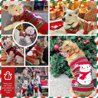 PETCARE Red Snowman Dog Sweater Christmas Dog Sweaters Vest Ugly Snow Xmas Puppy Costume Pet Holiday New Year Fall Winter Clothes for Small Medium Large Dogs Cats Pullover Sweaters Outfits,X-Large