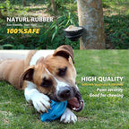 EASTBLUE Squeaky Dog Toys for Aggressive Chewers: Rubber Puppy Chew Ball with Squeaker, Almost Indestructible and Durable Pet Toy for Medium and Large Breed