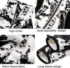 Fleece Dog Coat for Small Medium Dog,Pullover Pajamas Jumpsuit Bodysuit Puppy Coats with Legs, Pet Windproof Warm Cold Weather Jacket Full Body Vest Cozy Snowsuit Outfit Clothes (White, L)