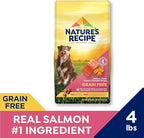 Nature's Recipe Grain Free Dry Dog Food, Salmon, Sweet Potato & Pumpkin Recipe, 4 lb. Bag