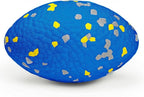 4.72" Indestructible Large Rugby Balls for Aggressive Chewers Durable Olive Bouncy Interactive Football Toy for Dogs Fetch Game Lightweight Floating Outdoor Training, Blue