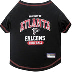 NFL Atlanta Falcons Dog T-shirt Medium. - Licensed Shirt for Pets Team Colored with Team Logos- Premium Stretchable Materials for the comfort of your Dog & Cat