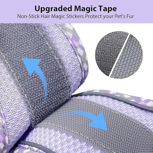 AIITLE Escape-Proof Dog Harness - Extra Soft Jacquard Fabric with Moisture-Wicking Lining, Adjustable Fit for Boston Terrier, Pekingese - Running, Playdates, Outdoor Adventures (Purple, L)