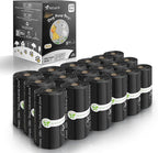 Certified Compostable Dog Poop Bags-270 Bags 18Rolls, Poop Bags for Dogs Made of Cornstarch - ASTM D6400 By USA, Leakproof Easy Open, Unscented Dog Waste Bags (Black)