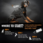 Black Dog Clicker (5 Pack) - Clickers for Pet Training - Dog Training & Behavior Aids Easy to Carry with You Anywhere - Teach Your Dog Tricks or Reward His Behavior