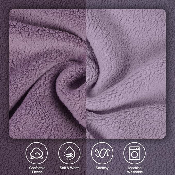 IECOii 2 Pack 4XL Dog Fleese Sweater - Warm & Stretchy, Machine Washable, Doberman Sweaters for Indoor Outdoor, Soft Dogs Coats Boy Girl for Fall Winter (Size XXXXL,Dark Purple & Light Purple)